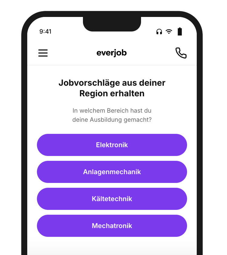 Jobfrage App Screenshot